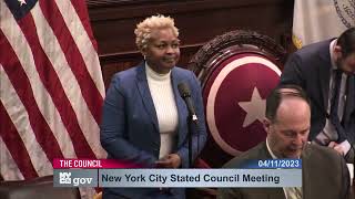 04112023 1411 New York City Council Video City Hall Chambers 230411 141144 [upl. by Ahsai]