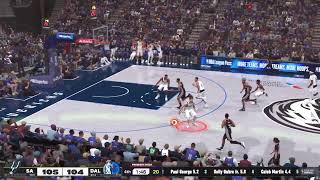 NBA2K25  My NBA Franchise  Spurs vs Mavericks LIVE Last 2 minutes [upl. by Crispa944]