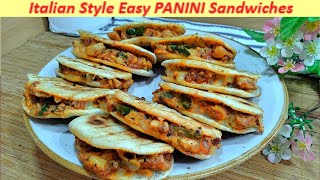 EASY Italian Style Chicken Panini Sandwich Recipe  Panini Sandwich With Easy Homemade Bread [upl. by Ennove]