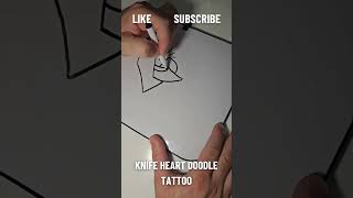 Let’s Draw a Knife and Heart Creative OldSchool Tattoo Design [upl. by Ttezil187]