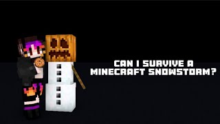 CAN I SURVIVE A MINECRAFT SNOWSTORM [upl. by Nayd]