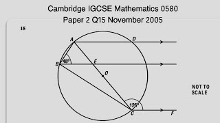 Cambridge IGCSE Mathematics 0580 Paper 2 Q15 November 2005  Geometry Problem [upl. by Tann657]