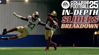 College Football 25 INDEPTH Slider Breakdown [upl. by Orips]