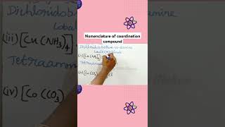 Nomenclature of coordination compounds 12thchemistry iupac jee shorts [upl. by Ynnij]