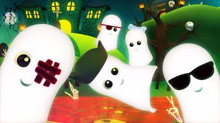 five little ghosts  scary rhymes  nursery rhymes  halloween song [upl. by Ielerol367]