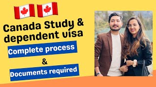 Canada Study visa amp Dependent visa Spousal visa Full process amp Documents required [upl. by Haidabez]