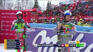 Siegeslauf Marcel Hirscher Weltcup Riesenslalom Kranjska Gora [upl. by Solotsopa]