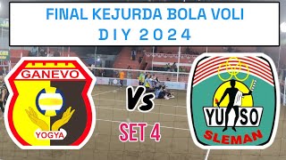 GANEVO YOGYAKARTA Vs YUSO SLEMAN Set 4 FINAL KEJURDA BOLA VOLI DIY 2024 [upl. by Haleemaj]