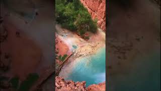 Havasu Falls A Hidden Gem in the USA havasufalls usaadventures naturalwonders shorts trending [upl. by Reniti]