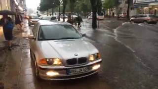 Oranienburg 2962017 Unwetter Überschwemmung [upl. by Haianeb700]