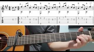 Wildwood Flower  Easy Fingerstyle Guitar Playthough Tutorial Lesson With Tabs [upl. by Yelwah796]