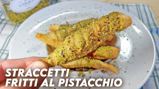 STRACCETTI DI PIZZA FRITTI al pistacchio  ZEPPOLINE DOLCI  Foodporn [upl. by Dnama]