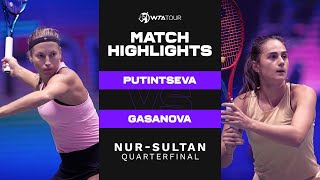 Yulia Putintseva vs Anastasia Gasanova  2021 NurSultan Quarterfinal  WTA Match Highlights [upl. by Sibby]