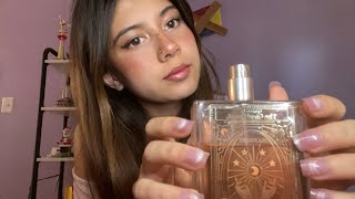 ASMR my perfume and candle collection tapping water sounds rambling [upl. by Anelet349]