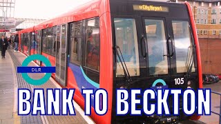 Docklands Light Railway DLR  Bank To Beckton Via Shadwell  FULL JOURNEY [upl. by Justina329]