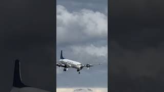 Everts Air Cargo DC6 Landing on Runway 15 EDFANC [upl. by Affrica]