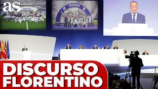 DISCURSO ÍNTEGRO FLORENTINO Pérez en la ASAMBLEA DE SOCIOS del REAL MADRID [upl. by Ahsiryt936]