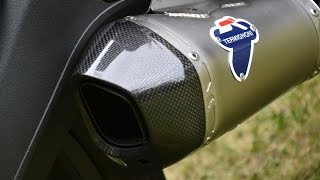 2015 Ducati Scrambler Termignoni Exhaust  Sound Comparison Baffle InOut [upl. by Loraine912]