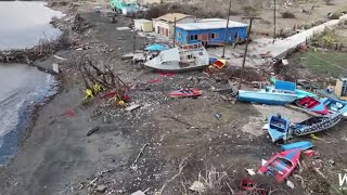 Hurricane Beryl Damage  Carriacou Grenada  Windward side  Drone [upl. by Persons575]