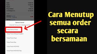 Cara menutup semua order Close All secara bersamaan di MT5 Android [upl. by Alita340]