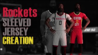 ROCKETS SLEEVED JERSEY CREATION in NBA 2K23  Toboclash [upl. by Linson]