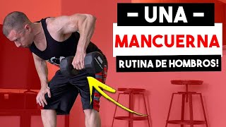 RUTINA DE HOMBROS CON UNA MANCUERNA EN CASA  Ejercicios Con Sola Una Mancuerna [upl. by Moishe]