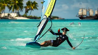 Windsurfing in a swimming pool 20  Bonaire Guide [upl. by Hyacintha353]