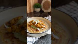 Easy breakfast idea  Chickpea wrap recipe foodshorts [upl. by Emaj]