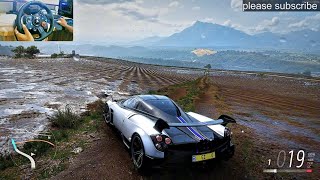 quotRainy Day Thrills Pagani Huayra BC in Forza Horizon 5  4K HDR Gameplayquot [upl. by Eecyak]