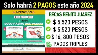 📆CALENDARIO OFICIAL DE PAGOS 2024 BECAS BENITO JUÁREZ🎉 [upl. by Fonda192]