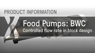 Food Pumps BWC  Controlled flow rate in block design [upl. by Anaidni]