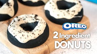 2Ingredient OREO DONUTS in the Microwave 💙  In Just 2 Minutes [upl. by Ainalem991]