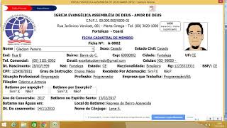 Como fazer Ficha de Membro para Igreja com a Imagem do membro e Arquivo salvo em pasta em PDF parte1 [upl. by Sally]