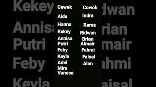 nama cewek sama cowok [upl. by Namar]