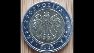 5 złotych 2022 MW Poland 1328 [upl. by Jacquelin]