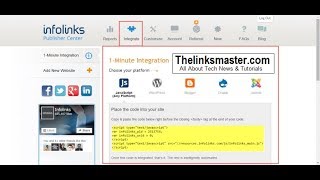 Infolinks  How Do I integrate the Infolinks Code script  on my Blogger amp Website Full Tutorials [upl. by Euginom]