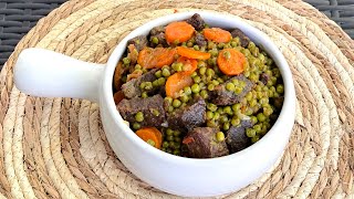 Recette petit pois à la viande de bœuf recettefacile recettesimple [upl. by Fleta]