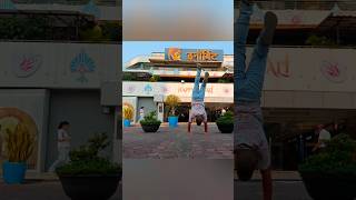 Handstand at inorbit mall Vashi vegan inorbitmall vashi navimumbai handstanding stunt [upl. by Siradal]