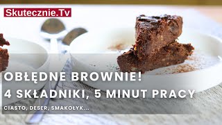 Pyszne wilgotne BROWNIE 5 minut pracy bez jajek bez mąki bez cukru  SkutecznieTv [upl. by Dyanna171]