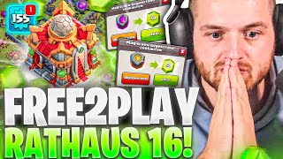 😵🤯OFFIZIELL SÜCHTIG  RATHAUS 16 Free2Pass IST FANTASTISCH  Clash of Clans [upl. by Igenia]