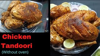 Whole Chicken Tandoori without oven Whole chicken roast in gas Chicken tandoori recipe [upl. by Tezil]