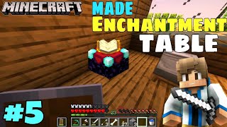 Finally I Made Enchantment Table  Minecraft Part 5 [upl. by Alida261]