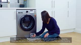 How To Clean Your Washing Machine Filter  Samsung UK [upl. by Aisile]