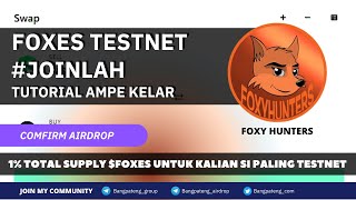 TUTORIAL FOXY HUNTERS AIRDROP TESTNET REWARD FOXES TOKEN [upl. by Frayne934]