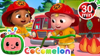 Wheels on the Fire Truck  CoComelon  Nina Time  Nursery Rhymes for Babies [upl. by Gnod]