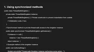 Singleton Design Pattern  ThreadSafe Implementation in Java [upl. by Harol244]