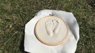 Baby footprint and handprint molds [upl. by Barker974]