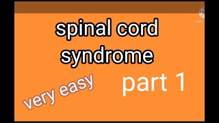 SPINAL CORD LESION ANTERIOR CORD SYNDROMEPOSTERIOR CORD SYNDROMEPART 1 [upl. by Wilburt]