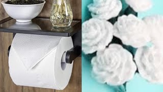 DIY rose flower from tissue paper Make Round Tissue Paper Flower DIY Paper Craft Tissue Paper Flower [upl. by Nawd]