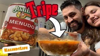 Lets Try Canned Menudo Soup by Juanitas  Sopa De Menudo  Tripe Soup [upl. by Lamar783]